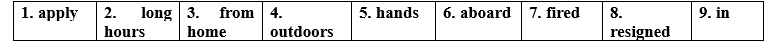 8.1. Vocabulary - Unit 8. The world of work - SBT Tiếng Anh 12 English Discovery 3 1