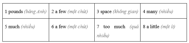 Language Focus: Quantifiers - Unit 4. The material world - SBT Tiếng Anh 8 Friends Plus 1 1