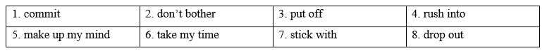 Tiếng Anh 9 Unit 2 Vocabulary: Making decisions 1 1