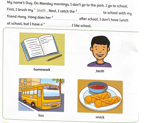 Unit 1: Jim's day - SBT Tiếng Anh 5 - Family and Friends 10 1