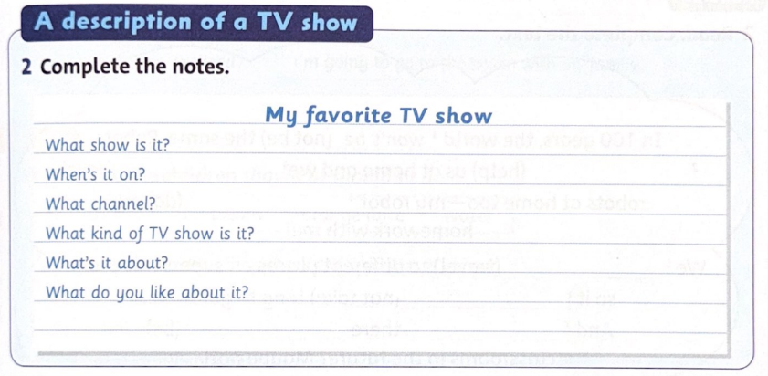 Unit 12: Something new to watch! - SBT Tiếng Anh 5 - Family and Friends 15 1