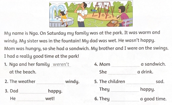 Unit 5: They had a long trip - SBT Tiếng Anh 5 - Family and Friends 4 1