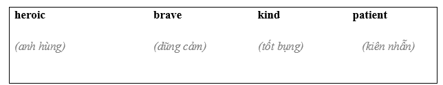 Vocabulary and listening: Personal qualities - Unit 7. Big ideas - SBT Tiếng Anh 8 Friends Plus 4 1