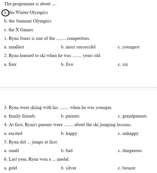 Vocabulary and Listening: X Games: Regular and irregular verbs - Unit 6 - SBT Tiếng Anh 6 - Friends Plus (Chân trời sáng tạo) 2 1