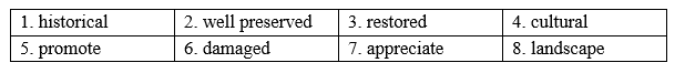 Vocabulary - Unit 6. Preserving our heritage - SBT Tiếng Anh 11 Global Success 1 1